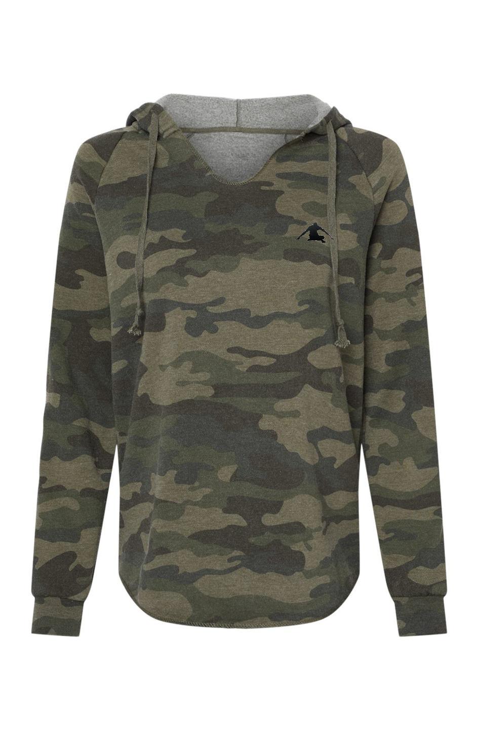 Chocolate Buddha Womens Lightweight Camo Hooded Sw