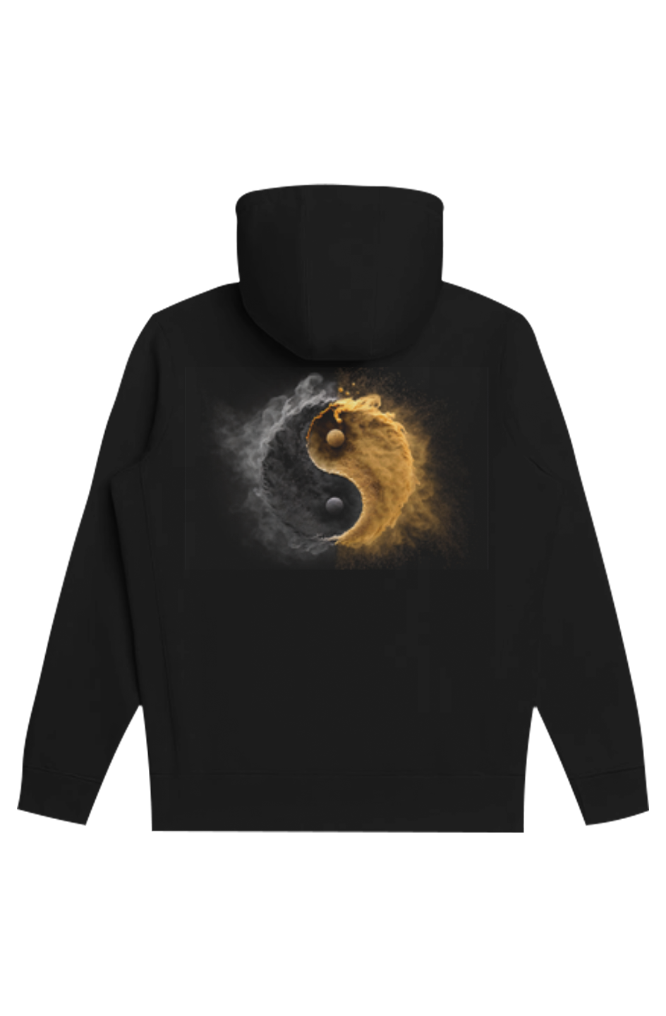 Chocolate Buddha Yin Yang 1 Heavyweight Organic Brushed Hood
