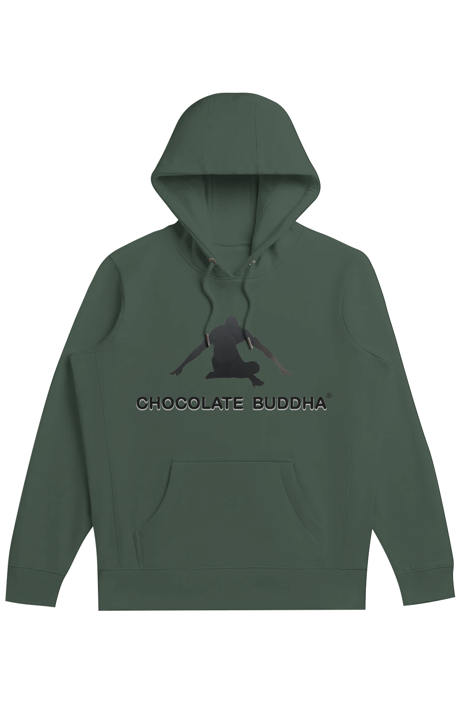 Chocolate Buddha Yin Yang 1Heavyweight Organic Brushed Hood