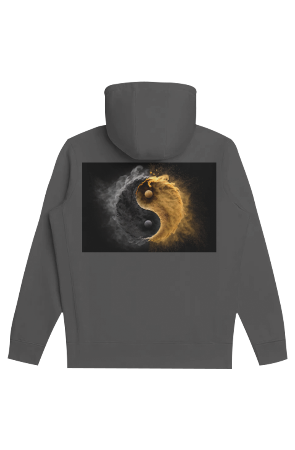 Chocolate Buddha Yin Yang 1Heavyweight Organic Brushed Hood