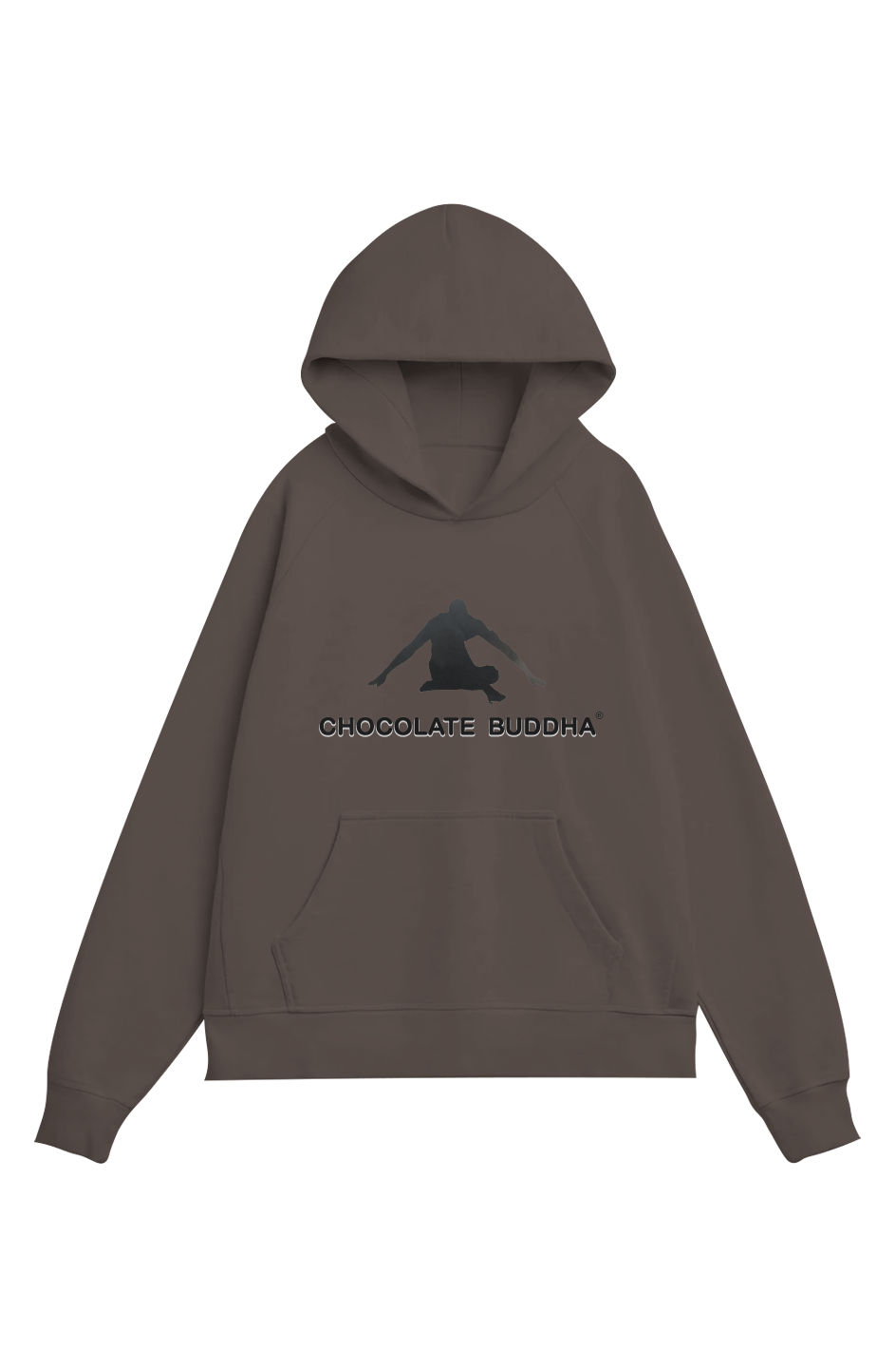 Chocolate Buddha (both sides) Heavy Organic French Terry Hood