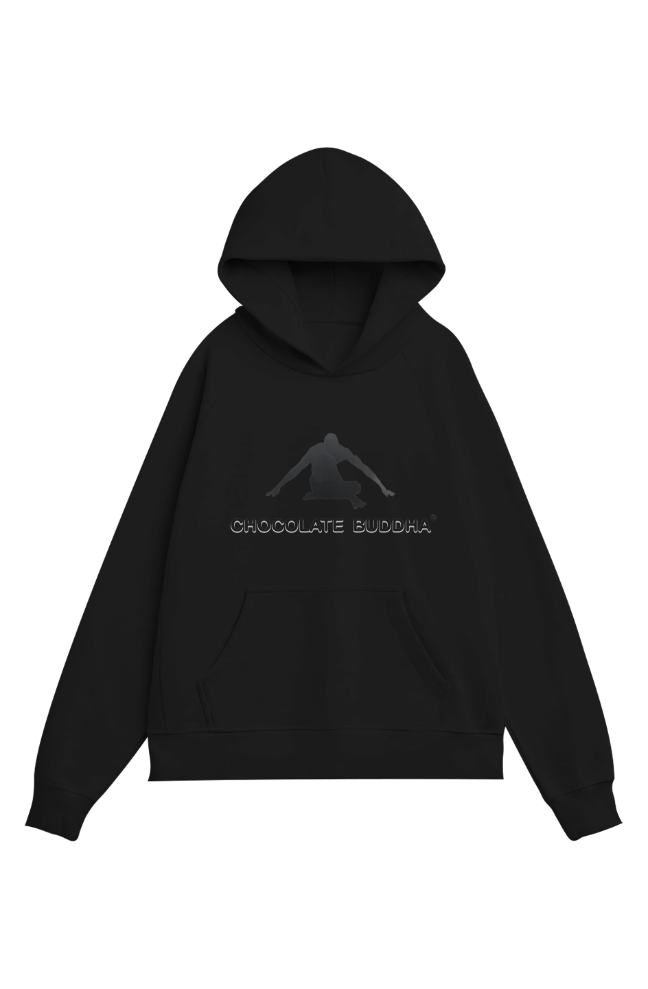 Chocolate Budha (both sides) Heavy Organic French Terry Hood