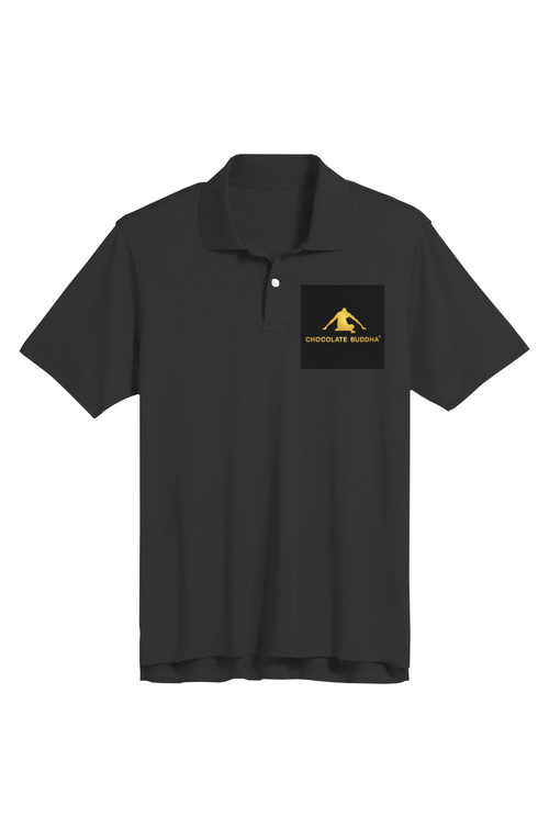 Chocolate Buddha 001 Mens Pima Polo